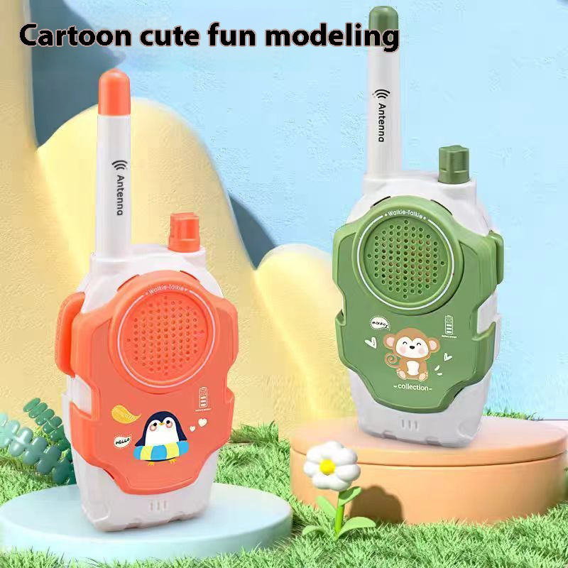 Small Long Distance Kid Walkie Talkies for Outdoor and Camping outdoor intercom cartoon phone toy Wireless Handheld Interactive