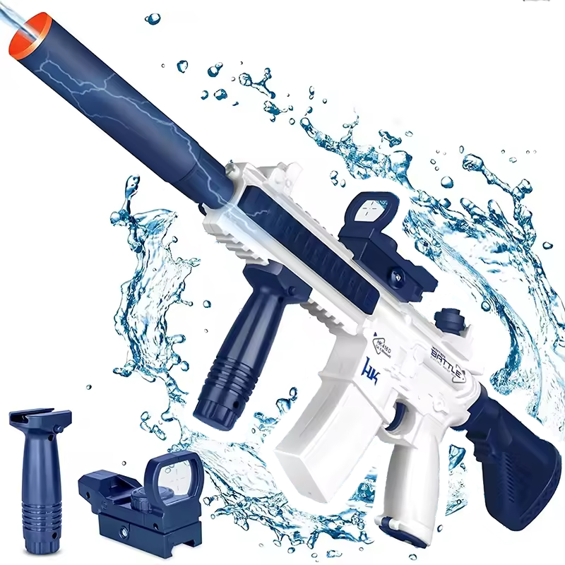 Electric Summer  continuous shooting  Water Gun M416 AK47 sniper rifle Automatic Squirt Water diy assembleoutdoor beach toys gun