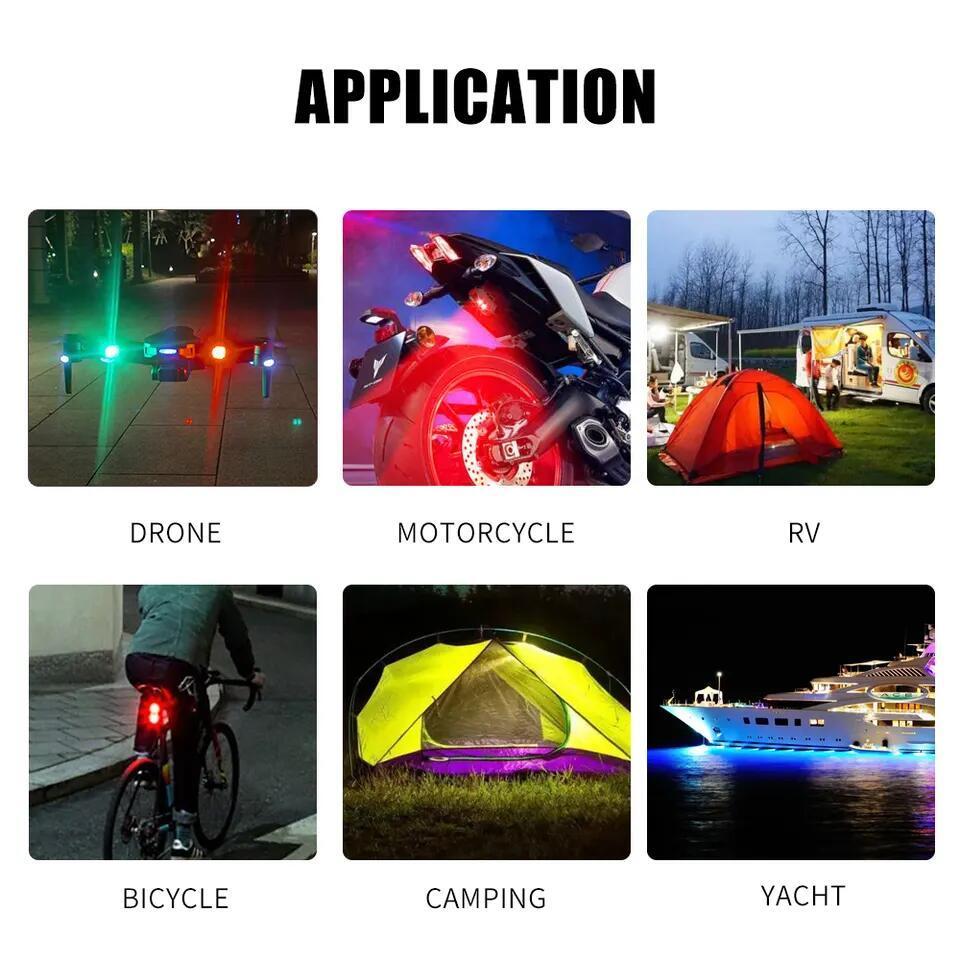 Drone LED Flash Position Wireless Light Lorry Aircraft Crane SUV Motorcycle Camping Lights LED Strobe Warning Lamp