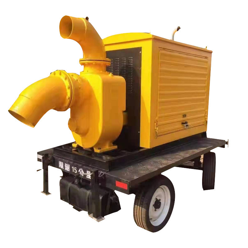 Factory Supply 4-Wheel Pump Truck Diesel Water Pump with Motor Power Supply Centrifugal Pump for Flood Control & Drainage