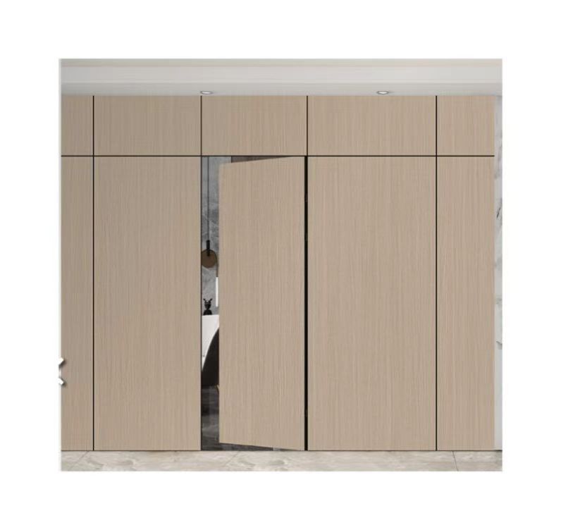 Modern design Solid Wood door  Oak solid wood fire door interior hidden door