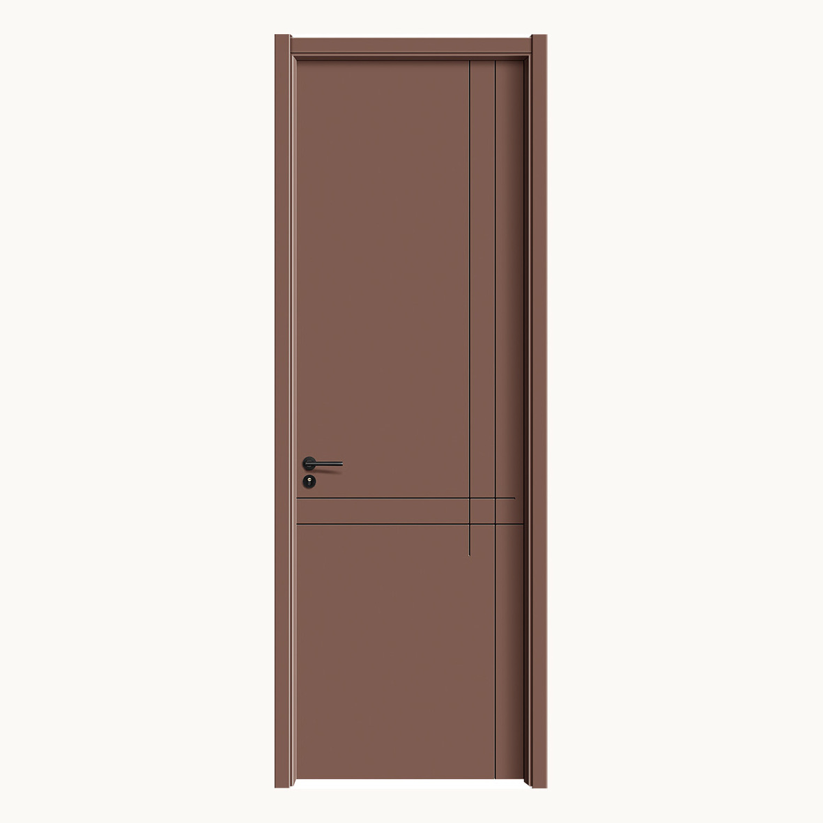 China Top Manufacturer Apartment Supply carbon crystal plate Wood Door Hotel Soundproof Bedroom Door