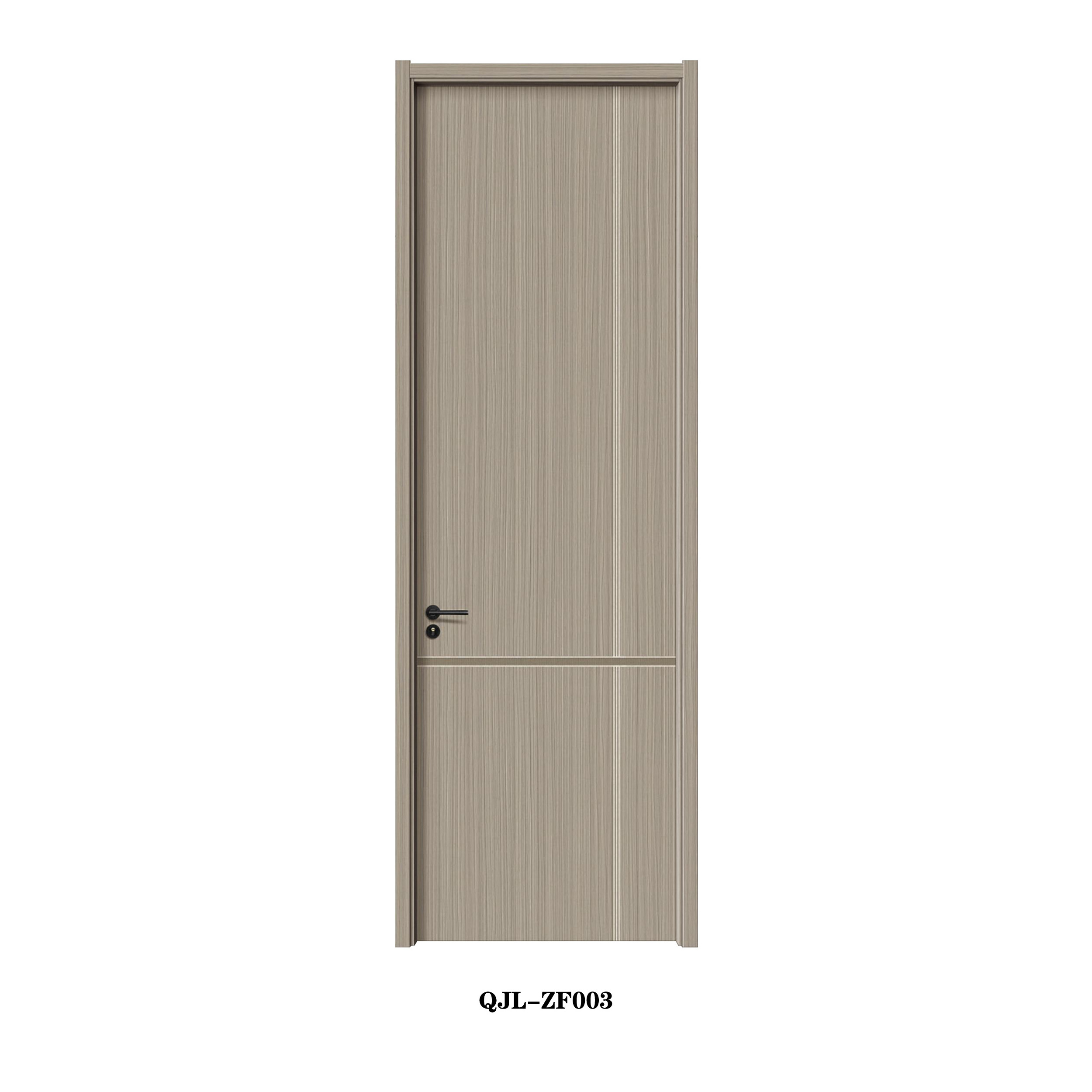 China cheap solid wood door carbon crystal panel soundproof door for apartment hotel.