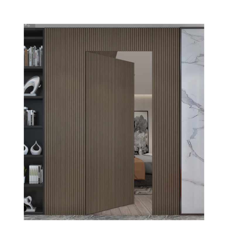 Modern design Solid Wood door  Oak solid wood fire door interior hidden door