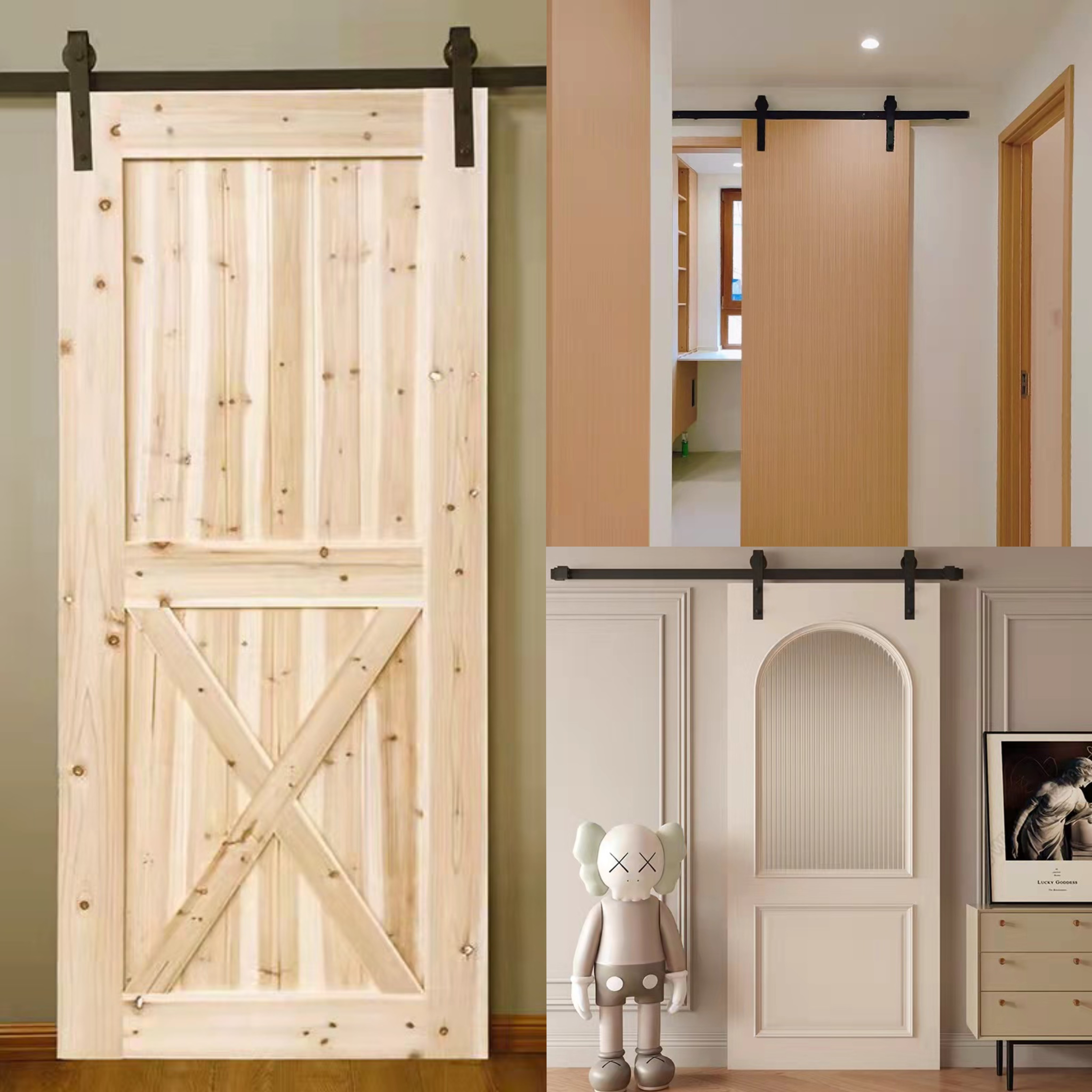 Bedroom Solid Wooden Soundproof Designs Interior Sliding Barn Doors  Sliding Door Hardware