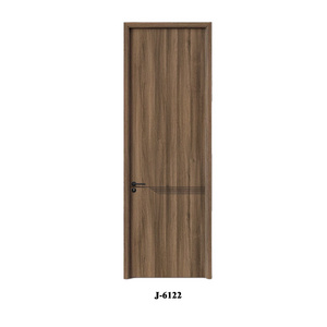 Residential Latest Modern American Walnut Veneer Design Prehung Soild Wooden Interior Room Door For Houses