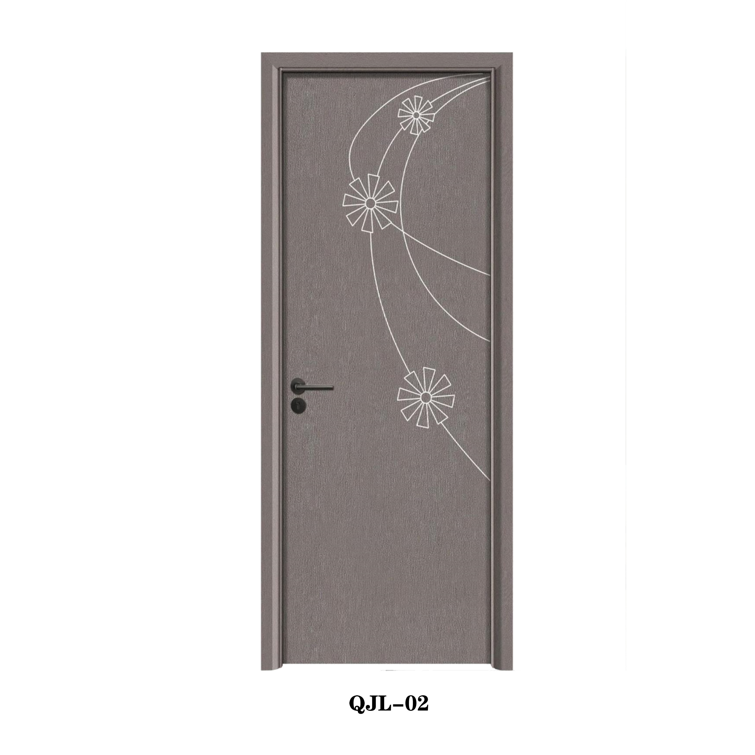 Waterproof and moisture resistant wpc door Interior door Modern design Bedroom door