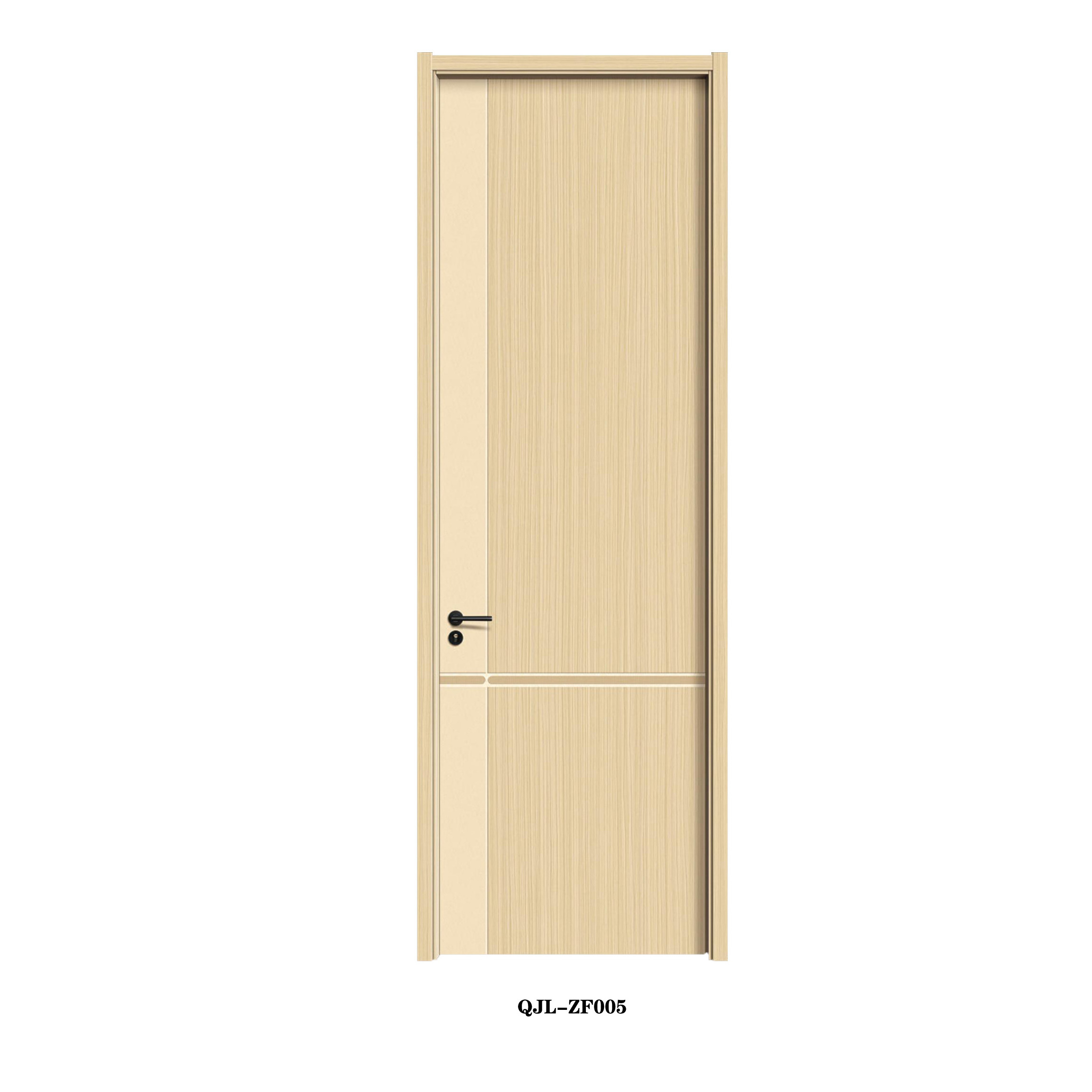 China cheap solid wood door carbon crystal panel soundproof door for apartment hotel.