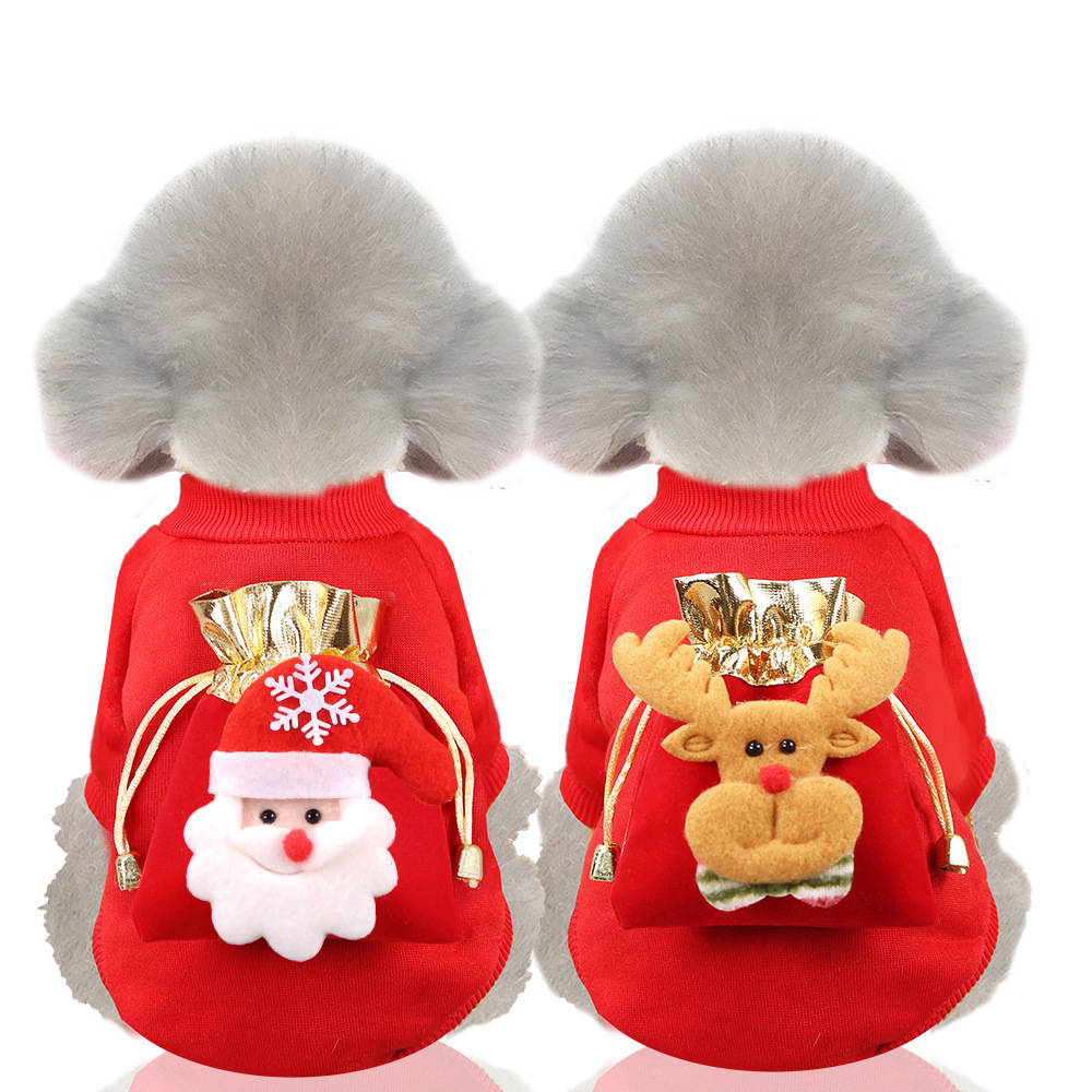 Pet Christmas Clothes Pet Dog Cat Clothes Christmas Holiday Teddy Pomeranian Small Dog Clothes