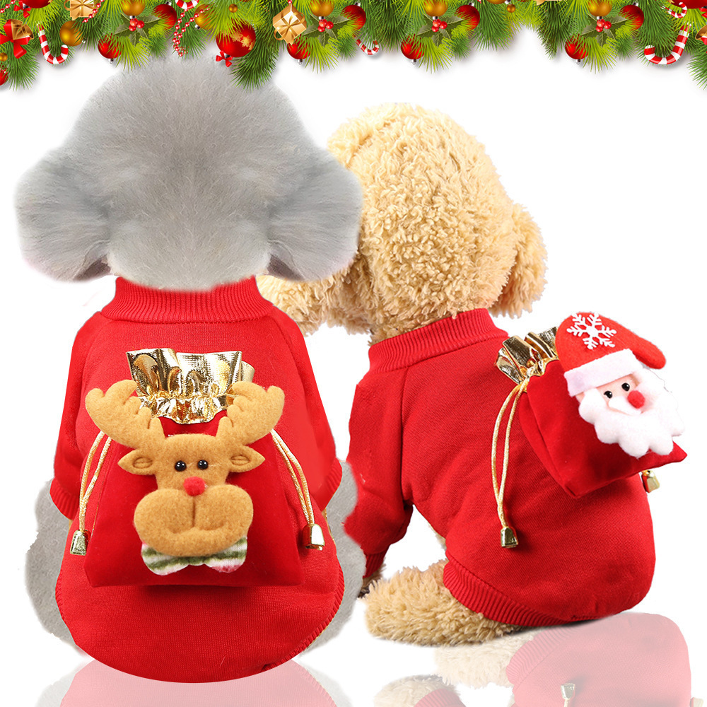 Pet Christmas Clothes Pet Dog Cat Clothes Christmas Holiday Teddy Pomeranian Small Dog Clothes