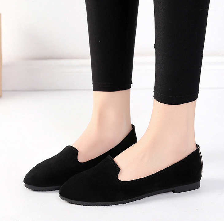 Size 35-43 custom made shoes women flat fashion ladies suede casual shoes