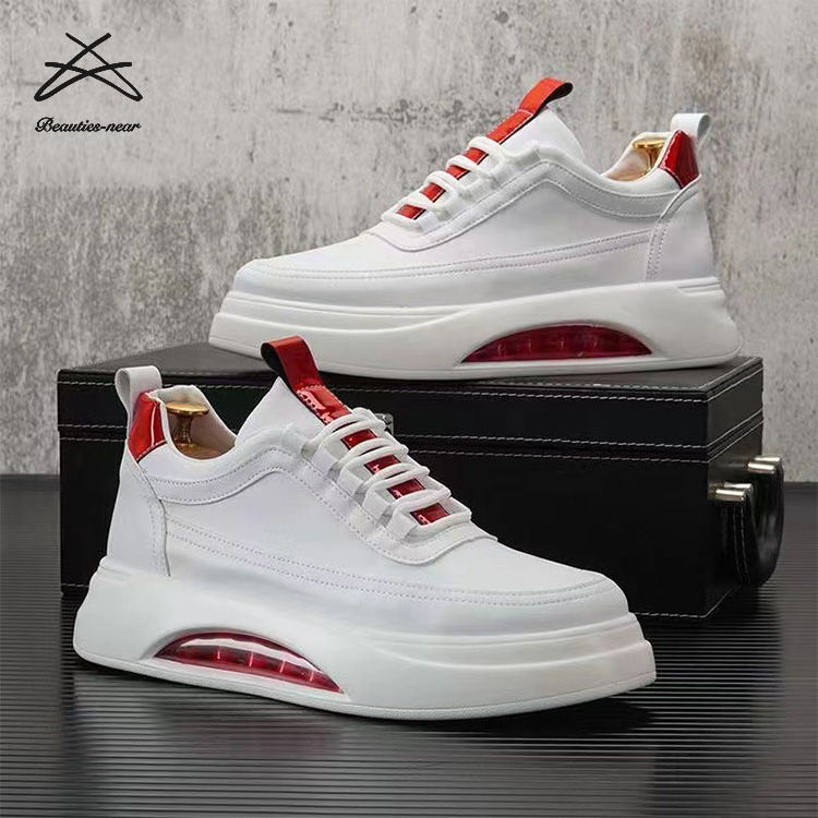 Hot Sale New High Quality Fashion Mens White Men's Sports Casual PU Leather Shoes For Men