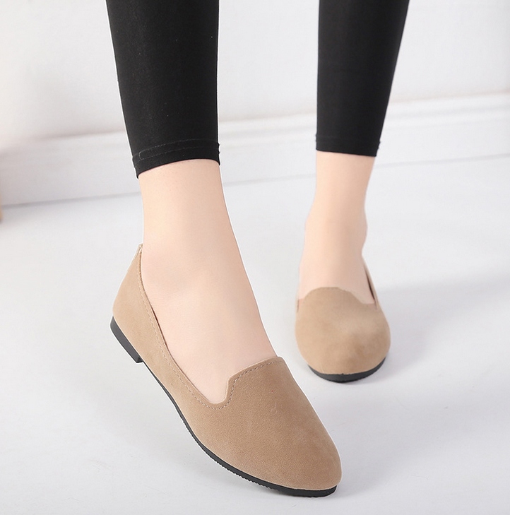 Size 35-43 custom made shoes women flat fashion ladies suede casual shoes