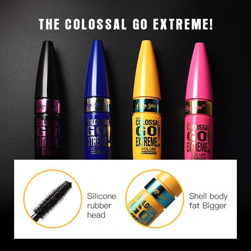 Lash Mascara Silicone Rubber Head Pink Yellow Blue Black Shell Body Curling Mascara Long And Thick Waterproof Mascara