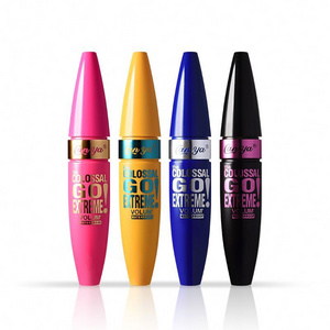 Lash Mascara Silicone Rubber Head Pink Yellow Blue Black Shell Body Curling Mascara Long And Thick Waterproof Mascara