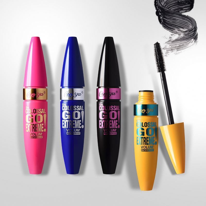 Lash Mascara Silicone Rubber Head Pink Yellow Blue Black Shell Body Curling Mascara Long And Thick Waterproof Mascara