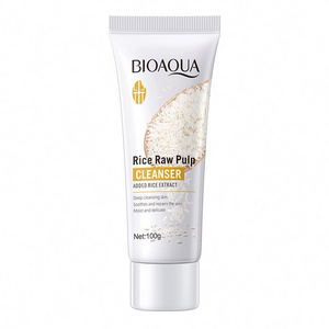 OEM ODM BIOAQUA Natural Nourishing Moisturizing Rice Essence Whitening Facial Cleanser