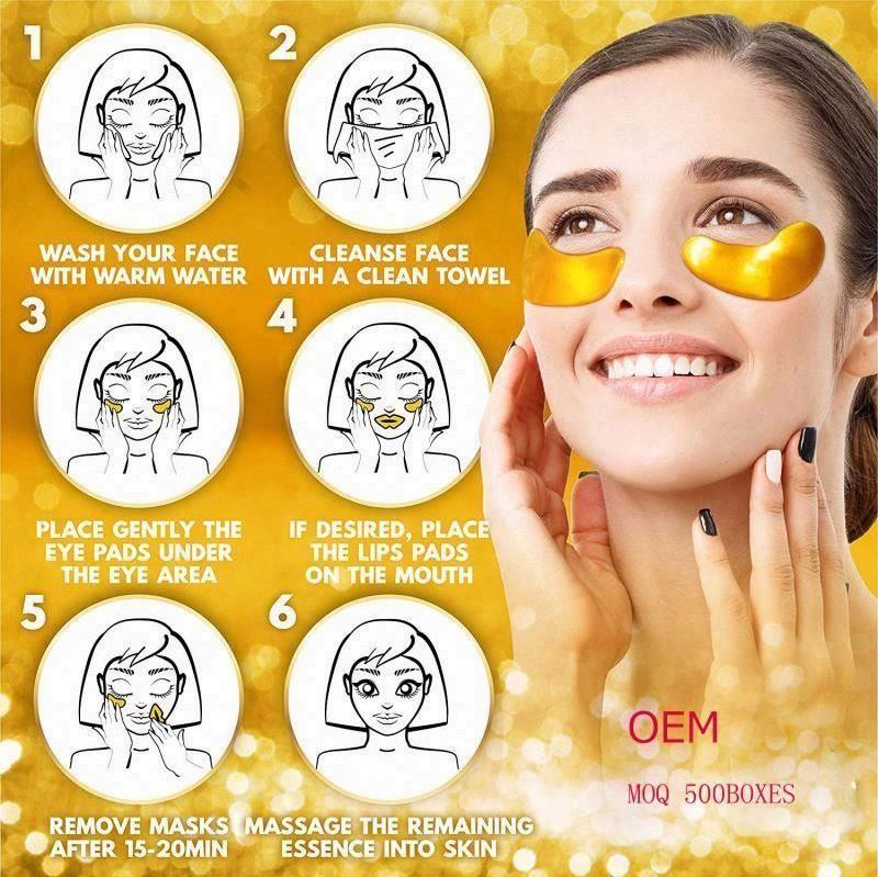 New Patch OEM/ODM Organic Ginseng Red Pomegranate Gold Anti wrinkles Dark Circles Remove Bio Fiber Coconut Moisturizer Eye