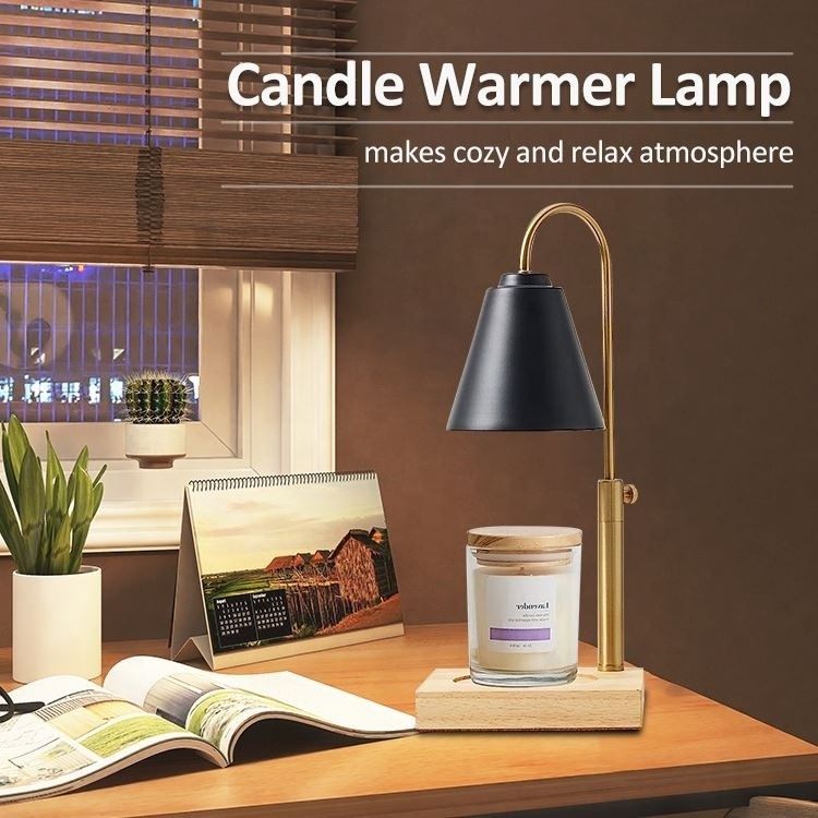 Adjustable Top Melting Lamp Flameless Melter Scented Essential Melting Wax Night Light Candle Warmer With Timer And Dimmer