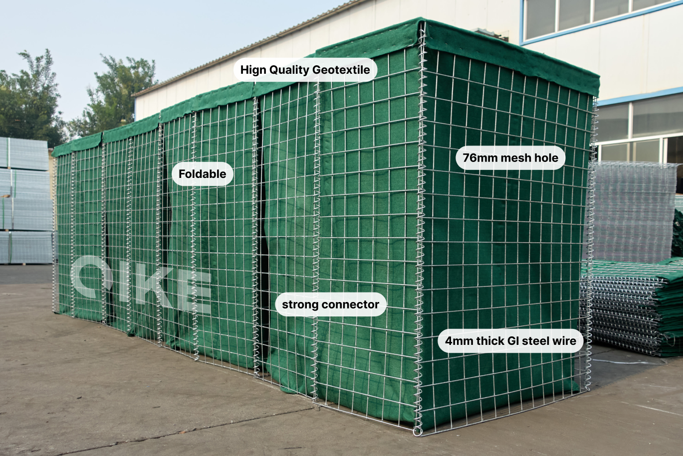 High strength Hot-dip Galvanized Recoverable defensive barrier wall Hesko barrier small bastion barrier