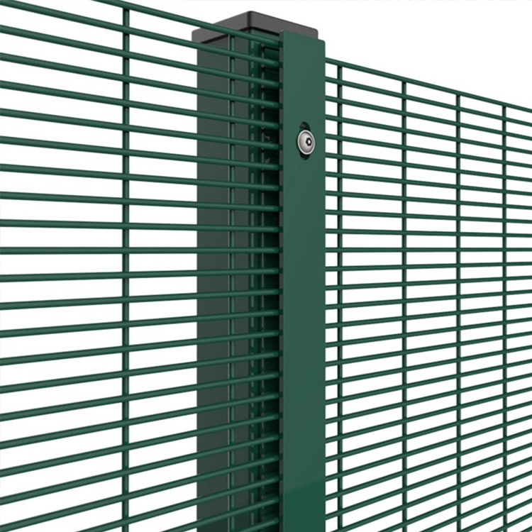 Galvanized clearvu high security 358 anti climb fence plastic coated metal prison mesh clear vu view fence no climb anti-climb