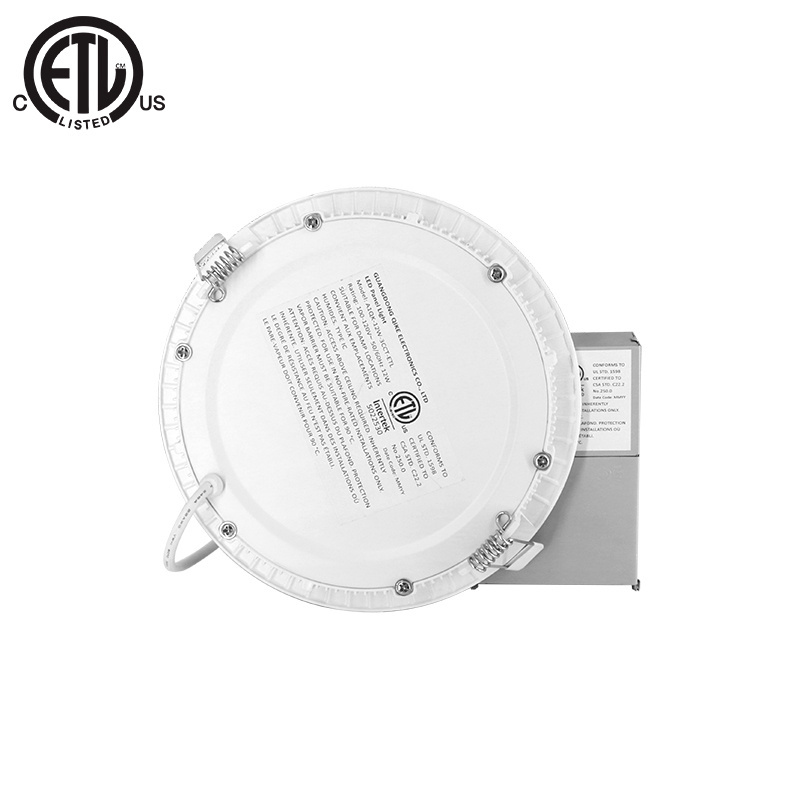 led slim panel light commercial lighting fixture CRI90 0-10V triac dimming etl listing ceiling damp location