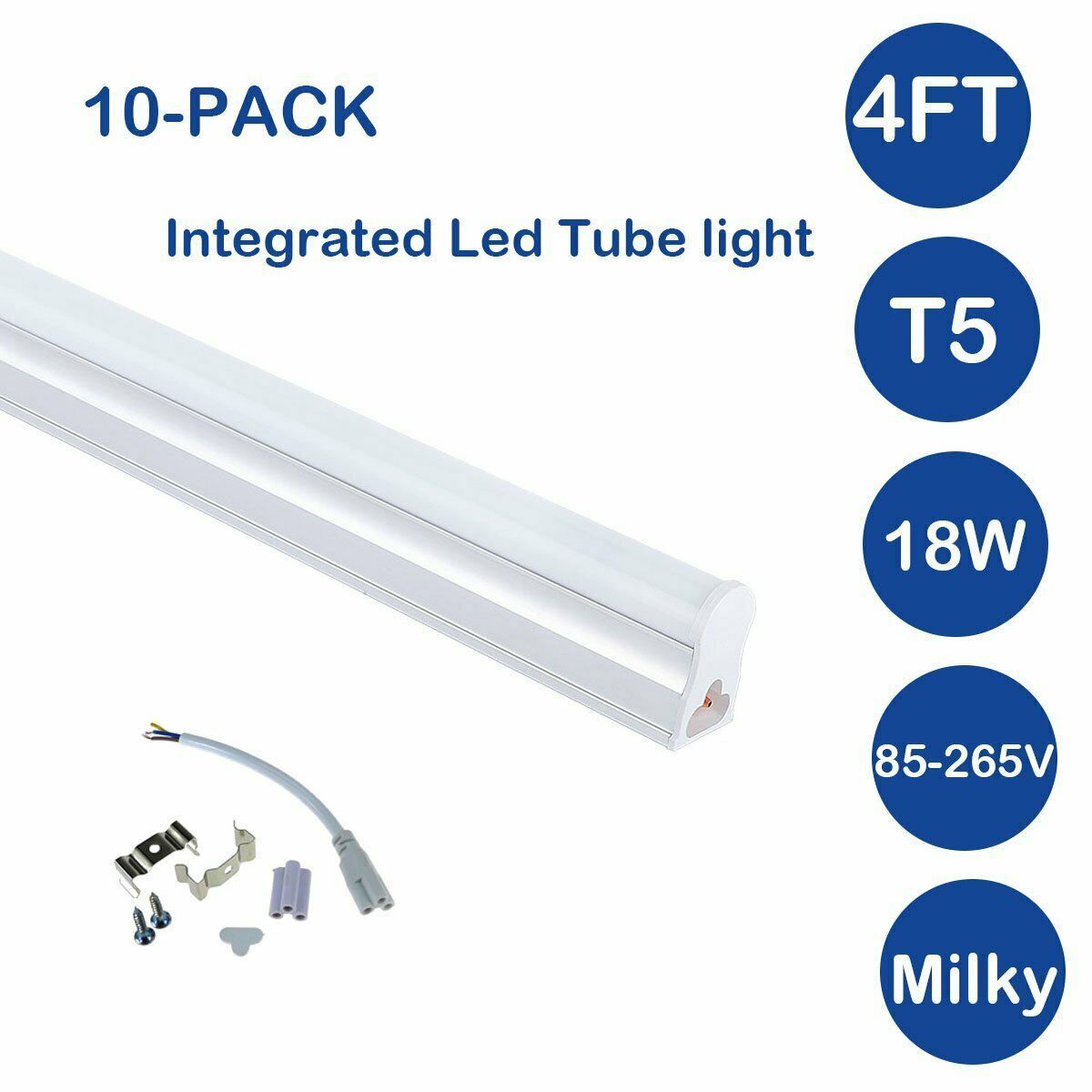 18w1800lm T5 Integrated  LED Tube Light fixture 4ft  2700K-6500k