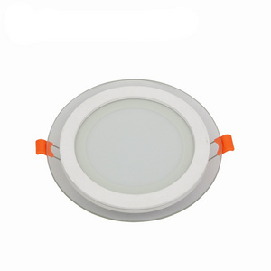 Dimmable LED Panel Light Round Glass Panel Downlight 6W 12W 18W Ceiling Recessed Lights Spot Light Indoor Lamps