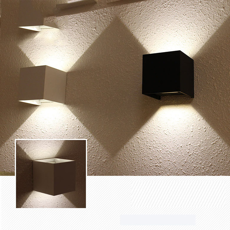 LED Square Round Indoor Outdoor Wall Lamp Waterproof Adjustable LED Wall Light for Hotel Aisle