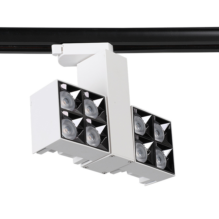 Modern Design Surface Mounted Track Light Linear LED Spotlights 220V 4 Wires Ceiling Recessed LED Magnetic Track Rail