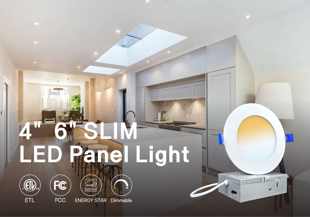 Canada Hot selling 4/6 Inch Ultra Thin LED Recessed Ceiling Lights 9W 12W Dimmable Slim Pot Light with Junction Box