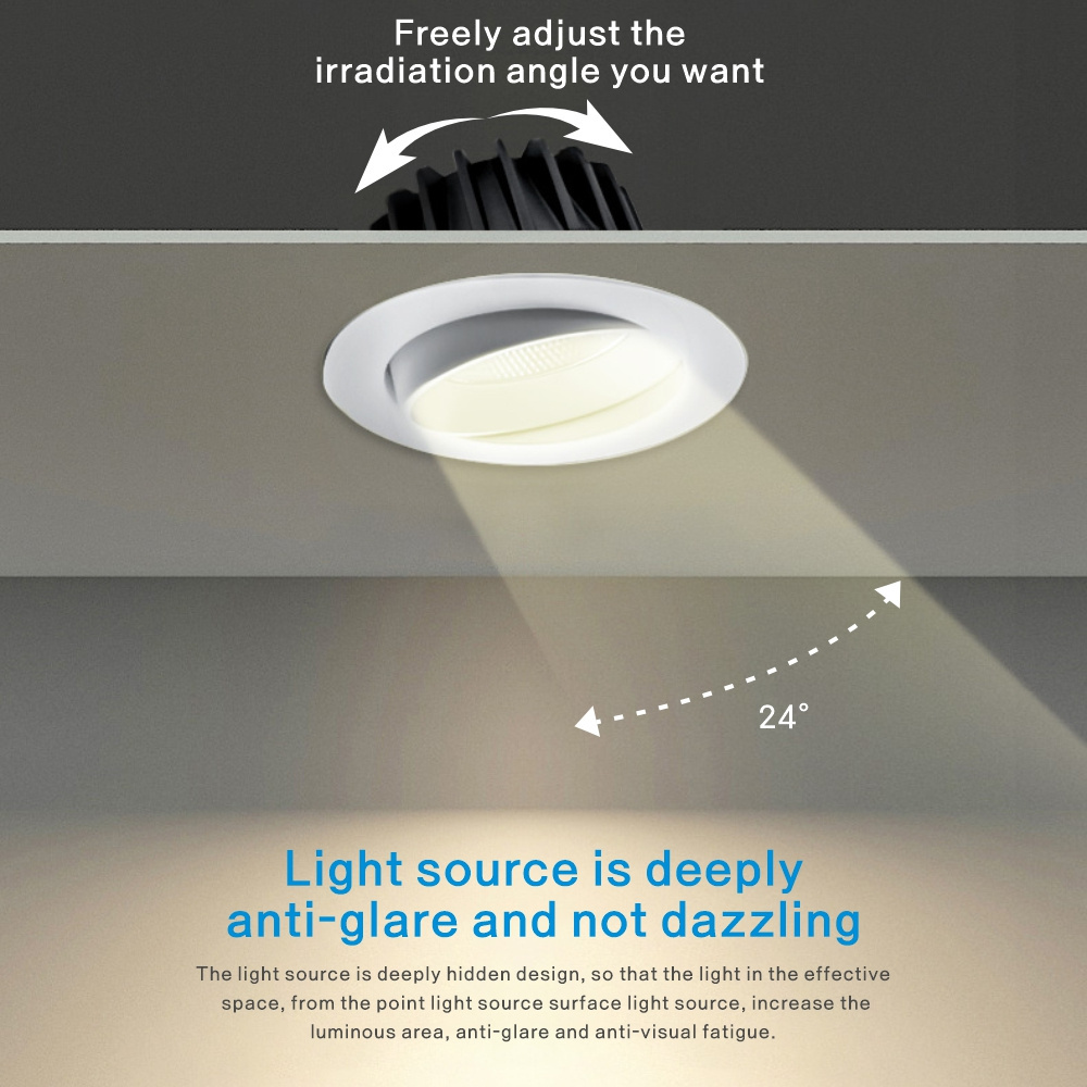 ETL cob LED Recessed Lighting 3 inch 4 Inch Can Lights Dimmable Downlight stock Usa Canada market