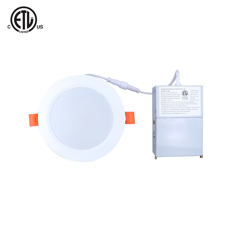 ETL recessed panel light 9w 12w COB commercial indoor modern spot Light 4 inch 6 inch Housing Ceiling Recessed led Downlight