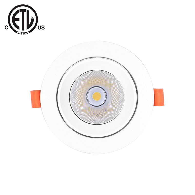 Unique Design White plus Black Dimmable Recessed COB LED Downlights 9W 12W Ceiling lamp Spot lights AC90-260V