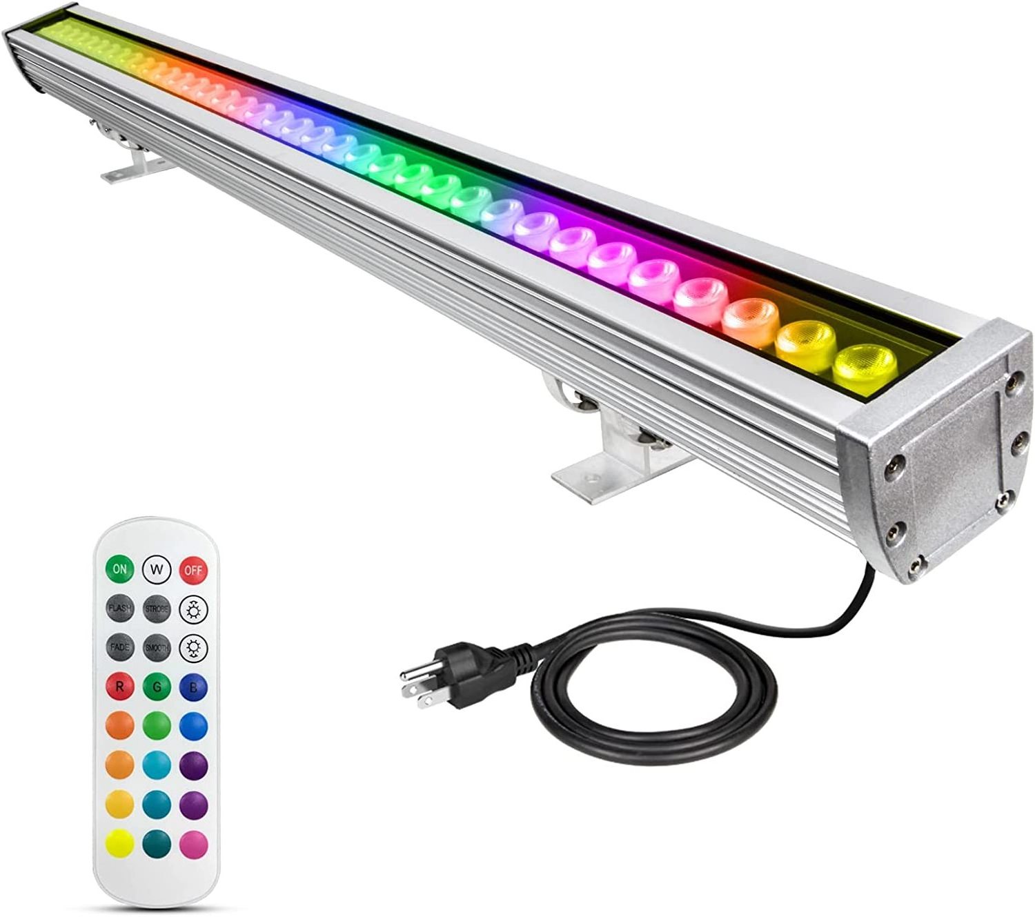 RGBW 5000K Color Changing Linear Wall Washer Light Bar DC24V DMX Waterproof Outdoor LED Wall Washer Light