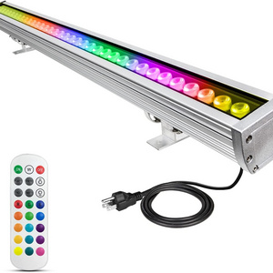 RGBW 5000K Color Changing Linear Wall Washer Light Bar DC24V DMX Waterproof Outdoor LED Wall Washer Light