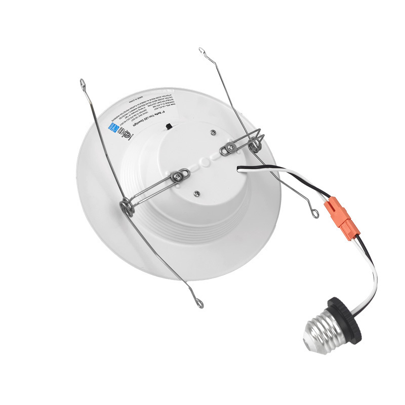 ETL FCC Damp Rated 5/6 inch 5CCT LED Recessed Lighting Dimmable 950LM Can Lights with Baffle Trim Retrofit Installation