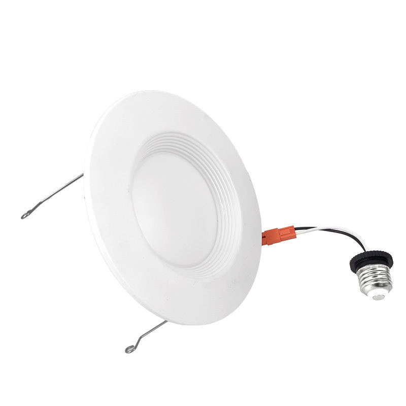 ETL FCC Damp Rated 5/6 inch 5CCT LED Recessed Lighting Dimmable 950LM Can Lights with Baffle Trim Retrofit Installation