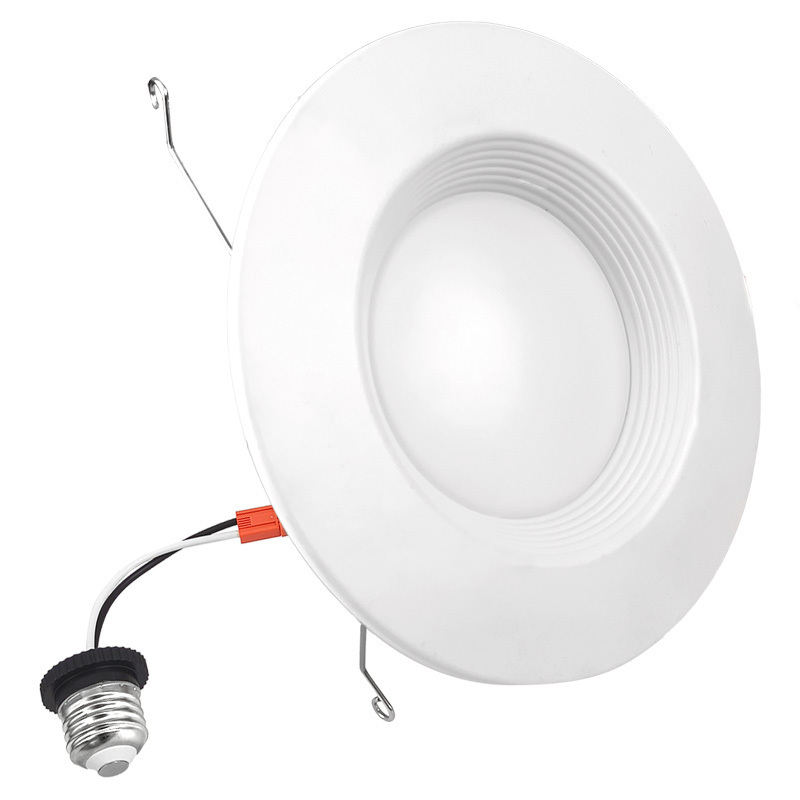 4 inch 6 inch Recessed LED Can Light Ceiling Shower light Baffle White Trim Selectable CCT 2700K-5000K led Retrofit downlight US