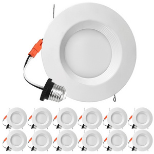 5/6 inch 5CCT LED Recessed Lighting 16 Pack Baffle Trim Dimmable IC & Damp Rated 12W=120W 1050LM Can Lights retrofit ETL Energy