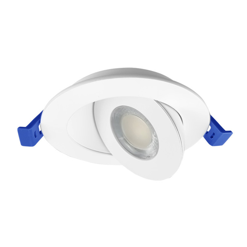 Recessed LED 4 inch White Swivel Gimbal Canless Light 360 Rotation 90 Tilt 4