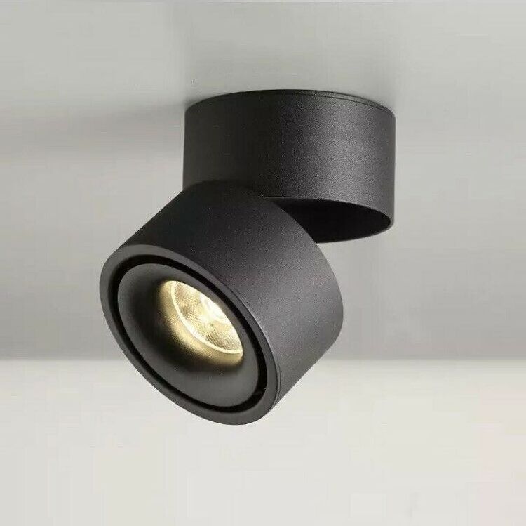 Surface Mounted LED Indoor Ceiling Spotlight 12W Surface Mounted Aluminum Highlight Downlight 360 Degree Rotating