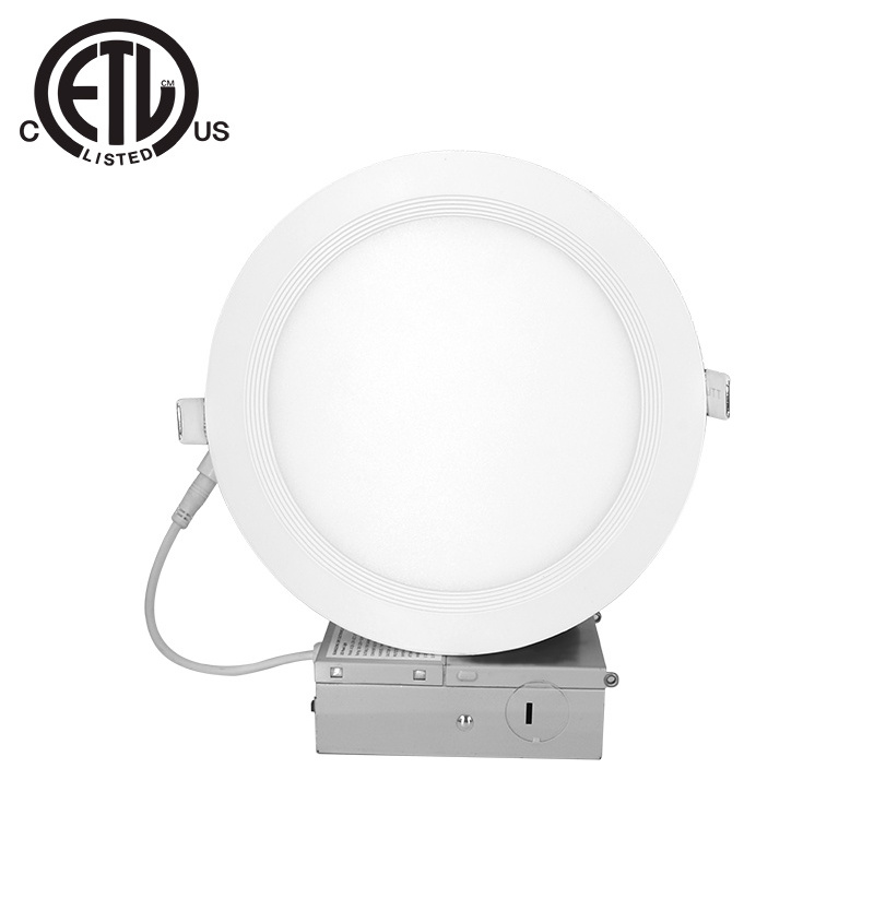 China factory ETL Intertek CRI>80 slim recessed light fit 4 inch 9W 3CCT round panel light Intertek ETL with junction box