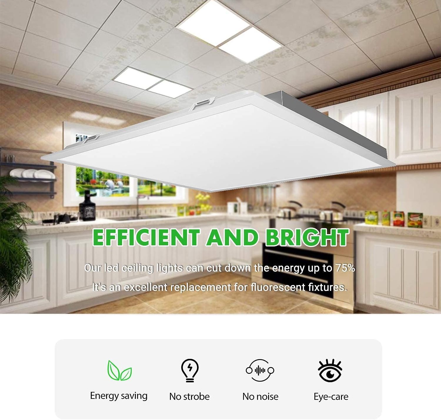 LED Ceiling 48w 100Lm/W 595X595mm Led Frame Panel Light aluminum+pc 2ft *2 ft led frame light