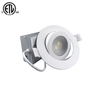 Canless Recessed Gimbal Downlight Suitable for Ceiling 1200lm 4inch 6 Inch LED Rotatable Eyeball Spotlight for bedroom