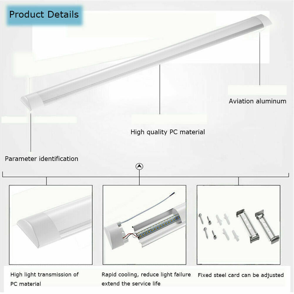 LED Tube Light 1FT/2FT/3FT/4FT  Modern Ceiling Surface Mounted light fixtures