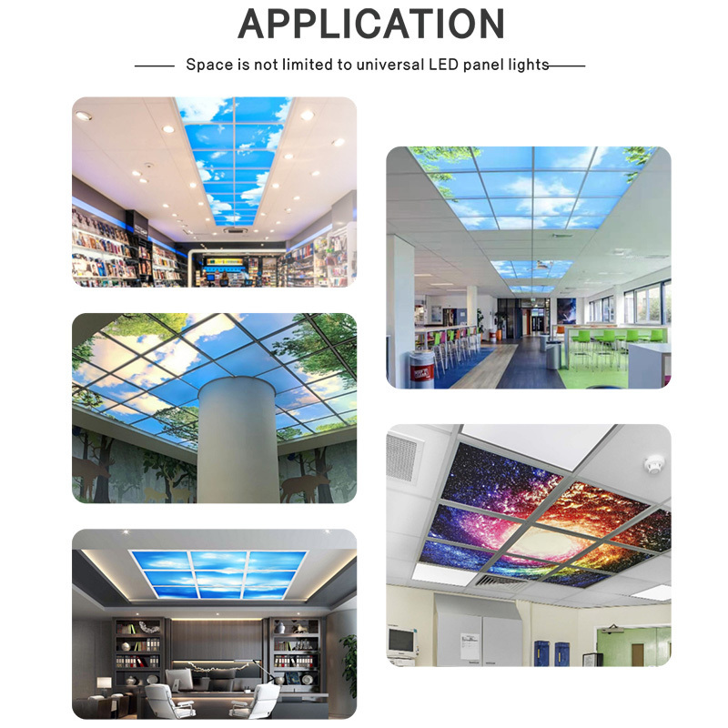 CE ETL Frameless Panel Light Picture Office Frame Blue Sky Ceiling high dpi Artificial Cloud Virtual Tv Skylight Led Lighting