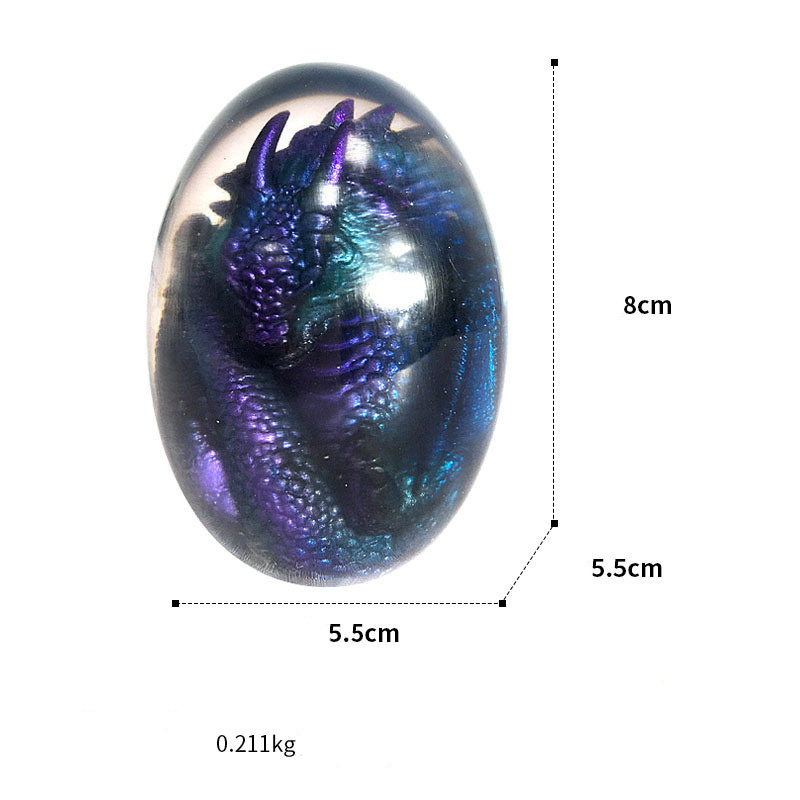 Christmas Halloween Gifts Souvenir Lava Dragon Egg Transparent Dinosaur Egg Toy Clear Resin Dragon Egg Decorations