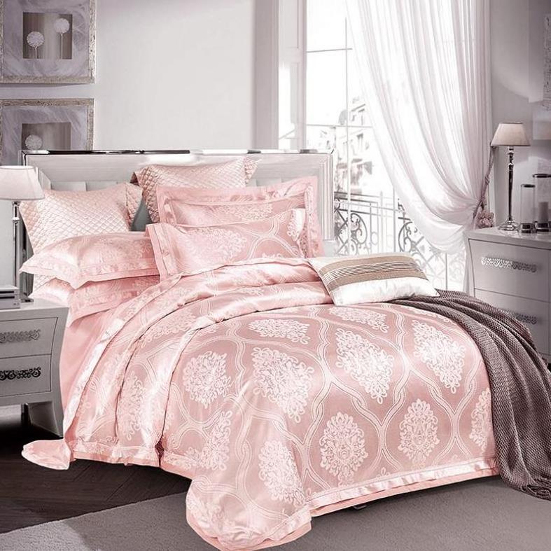 Luxury design embroidery high quality skin friendly cotton & polyester 4pcs bed sheets set duvet bedding sets for wedding