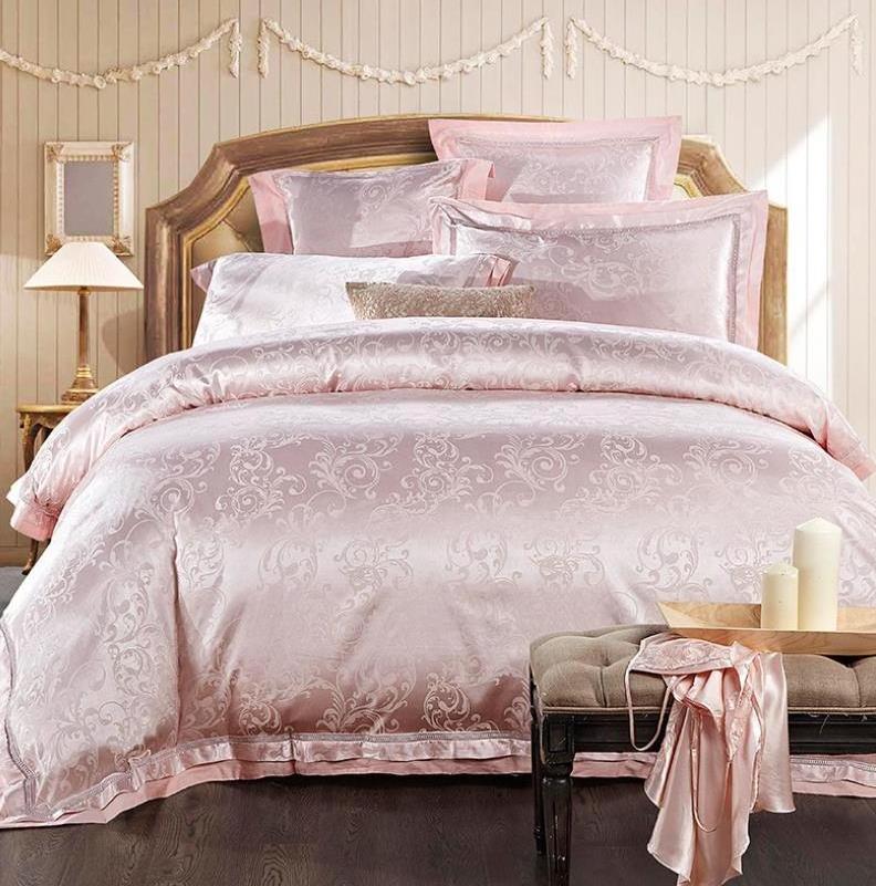 Luxury design embroidery high quality skin friendly cotton & polyester 4pcs bed sheets set duvet bedding sets for wedding